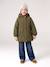 Parka fille à capuche doublée imitation fourrure bois de rose+camel+marine+noir+prune+vert foncé 54 - vertbaudet enfant 