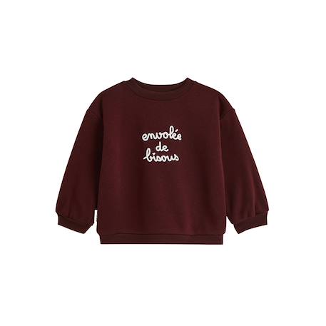 Sweat en molleton violette Rose 2 - vertbaudet enfant 