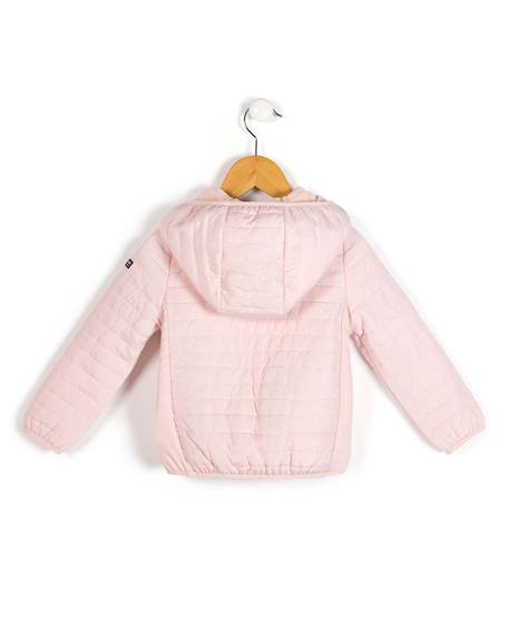 Veste polaire à capuche fille Rose clair 2 - vertbaudet enfant 