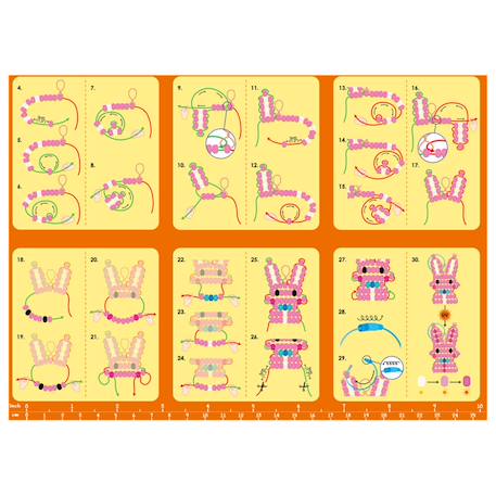 Breloques en perles - lapin Multicolor 5 - vertbaudet enfant 