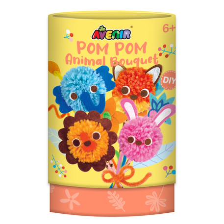 Couture créative - bouquet d'animaux pom pom Multicolor 1 - vertbaudet enfant 