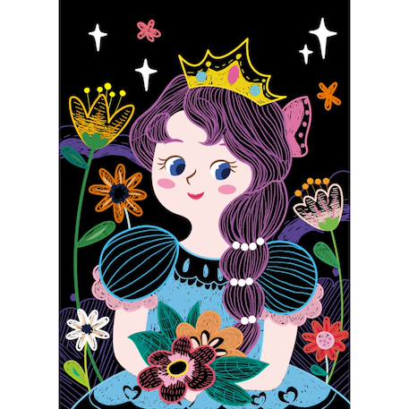 Art book à gratter mini a6 - princesse 15 pages Multicolor 4 - vertbaudet enfant 