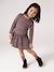 Robe imprimée fille manches longues anthracite+beige poudré+rose 1 - vertbaudet enfant 