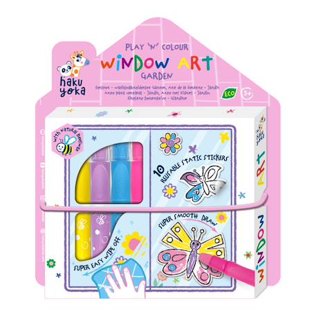 Art de la fenêtre - jardin de papillons Multicolor 1 - vertbaudet enfant 