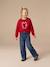 Jean fille large bas effiloché bleu foncé+denim bleached+gris+stone 2 - vertbaudet enfant 