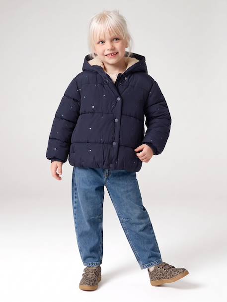 Doudoune à capuche fille bleu+marine 13 - vertbaudet enfant 