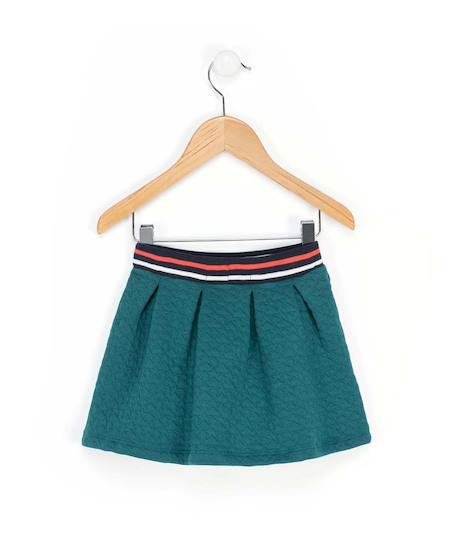 Jupe courte fille Vert profond 2 - vertbaudet enfant 