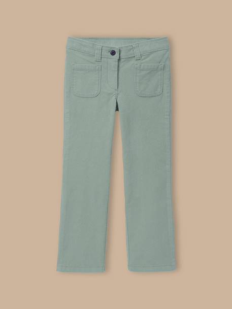 Pantalon flare  en velours Cerise+Vert pastel 5 - vertbaudet enfant 