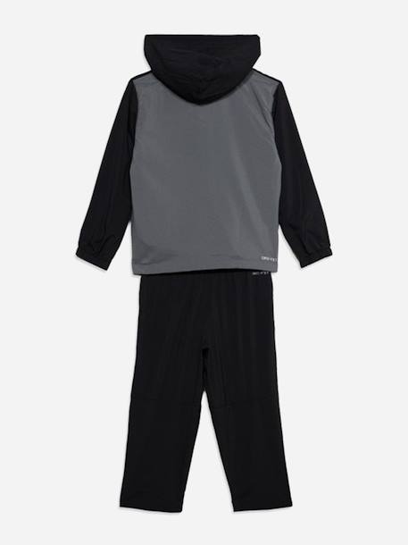 Ensemble garçon 2 pièces gilet à capuche et bas Bleu foncé / ciel+Noir / gris foncé 6 - vertbaudet enfant 
