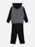 Ensemble garçon 2 pièces gilet à capuche et bas Bleu foncé / ciel+Noir / gris foncé 6 - vertbaudet enfant 