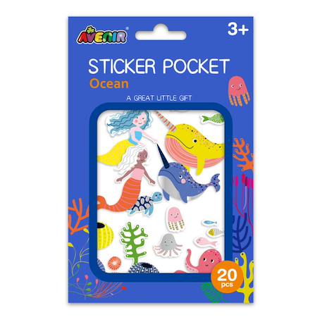 Sticker pocket - oceaan Multicolor 1 - vertbaudet enfant 