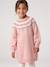 Robe fille manches longues camel+rose poudré+vert sauge 10 - vertbaudet enfant 