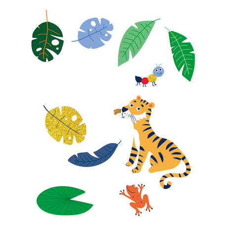 Sticker pocket - jungle Multicolor 3 - vertbaudet enfant 