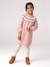 Robe fille manches longues camel+rose poudré+vert sauge 4 - vertbaudet enfant 