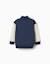 Sweat en coton peigné avec col montant et broderie Bleu foncé 2 - vertbaudet enfant 