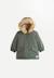 Parka enfant imperméable doublé sherpa avec capuche emma Kaki 1 - vertbaudet enfant 