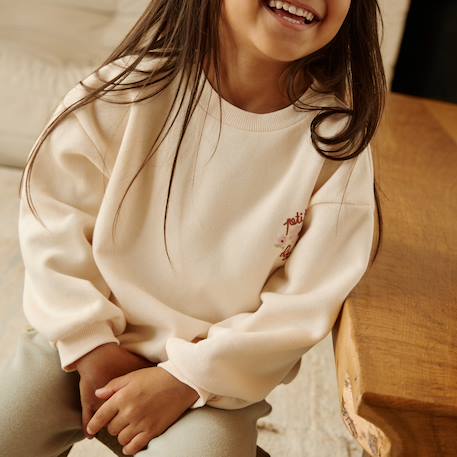 Sweat en molleton marguerite Ecru 6 - vertbaudet enfant 