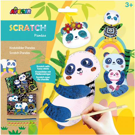 Art avec fils chenille - pandas Multicolor 1 - vertbaudet enfant 