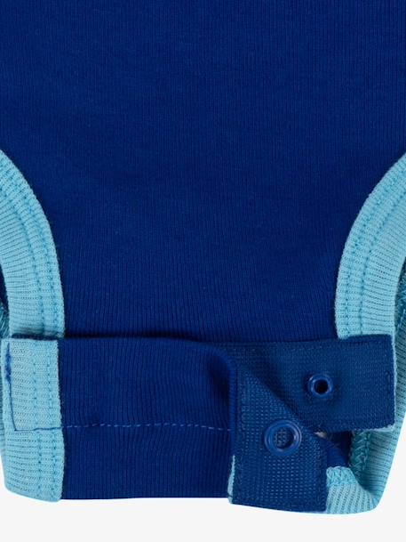 Bodies garçon en coffret Blanc / noir+Bleu foncé / ciel 7 - vertbaudet enfant 