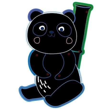 Art avec fils chenille - pandas Multicolor 4 - vertbaudet enfant 