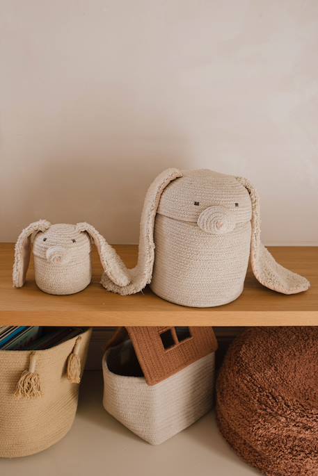 Panier mini rita le lapin Naturel, rose, gris foncé 2 - vertbaudet enfant 