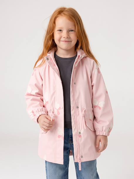 Ciré fille à capuche motifs magiques bleu ciel+blush+rose+rose pâle+sauge imprimé 23 - vertbaudet enfant 
