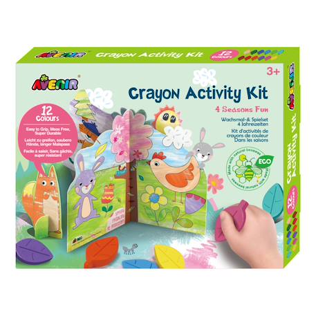 Kit crayons de couleur 3 en 1 - les saisons Multicolor 1 - vertbaudet enfant 