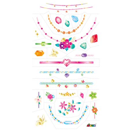 Autocollants tatouages - bijoux Multicolor 3 - vertbaudet enfant 