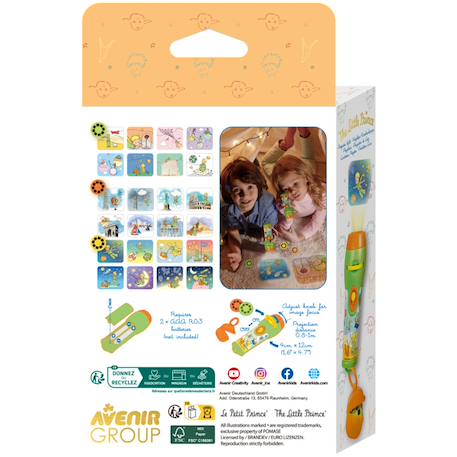 Lampe projecteur enfant Le petit prince - 3 disques, 8 photos par disque Multicolor 3 - vertbaudet enfant 