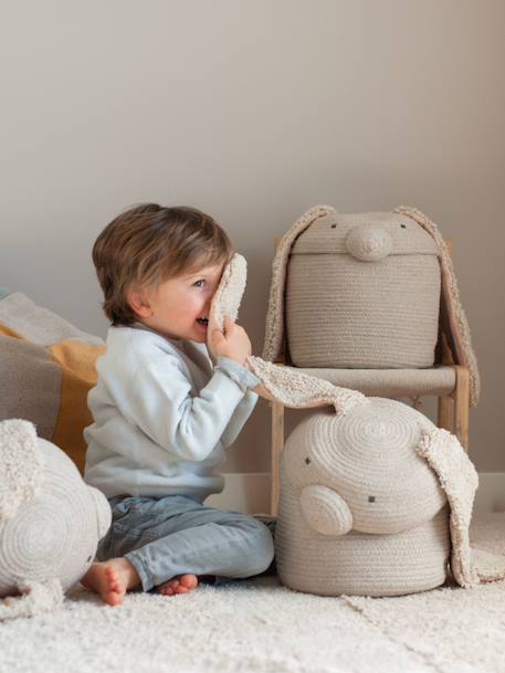 Panier rita le lapin Naturel, rose, gris foncé 4 - vertbaudet enfant 