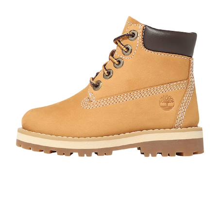 Bottines garçon en cuir Jaune foncé 1 - vertbaudet enfant 