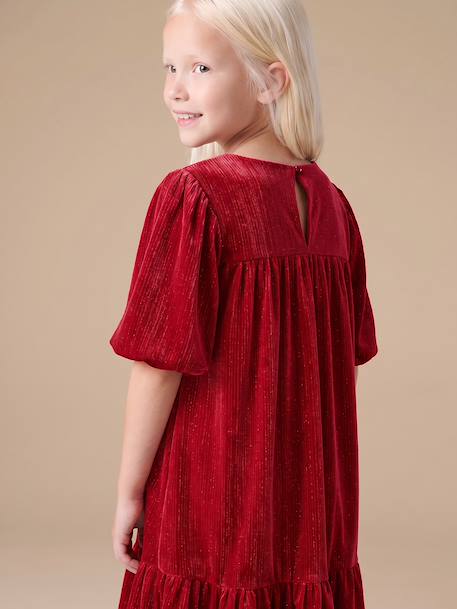 Robe enfant fille velours rouge 8 - vertbaudet enfant 