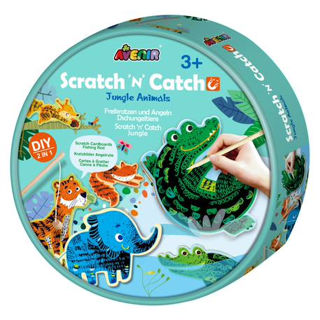 Gratte et pêche - jungle Multicolor 1 - vertbaudet enfant 