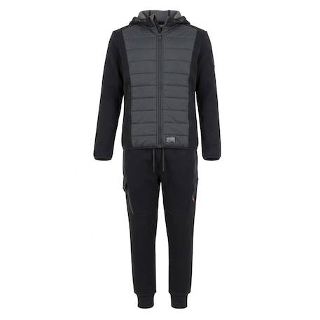 Ensemble de survêtement garçon en coton Gris, noir 1 - vertbaudet enfant 