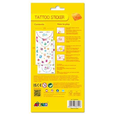 Autocollants tatouages - bijoux Multicolor 4 - vertbaudet enfant 
