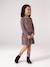 Robe imprimée fille manches longues anthracite+beige poudré+rose 2 - vertbaudet enfant 