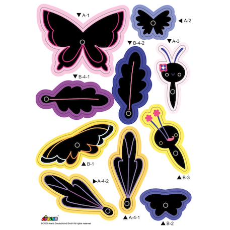 Bouquet à gratter - papillon Multicolor 2 - vertbaudet enfant 