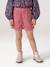 Short en velours poches coeur fille facile à enfiler kaki+marine+rose+vieux rose 16 - vertbaudet enfant 