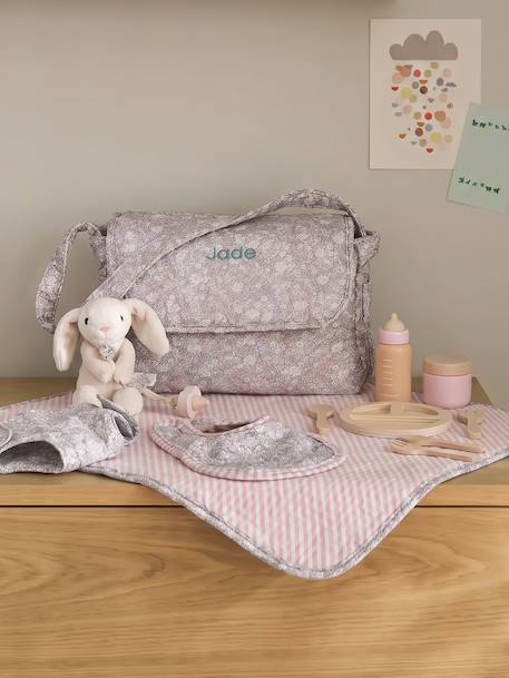 Sac à langer et accessoires personnalisable en bois FSC® Cœur fondant+Marguerite 8 - vertbaudet enfant 