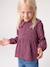 Chemise fille gaze de coton col brodé écru+prune+vert émeraude 7 - vertbaudet enfant 