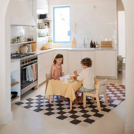 Tapis lavable kitchen tiles gris foncé Naturel, gris foncé 1 - vertbaudet enfant 