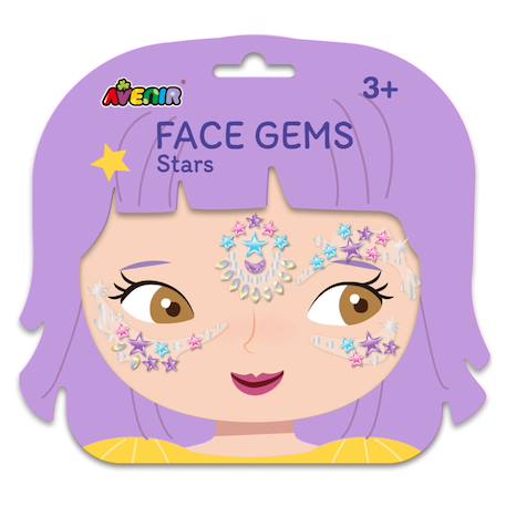 Autocollants pour le visage 'gemmes' - étoile Multicolor 1 - vertbaudet enfant 