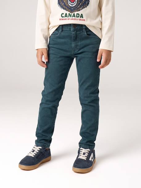 Slim garçon couleur morphologique MEDIUM argile+beige+bleu nuit+bleu pétrole+noir+rouille+tomette 16 - vertbaudet enfant 