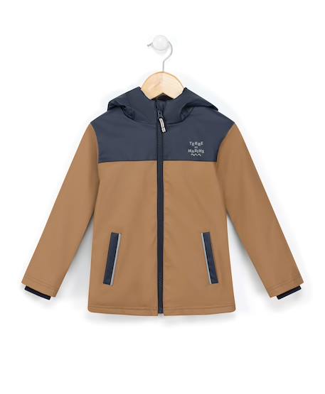 Ciré imperméable à capuche garçon Camel 1 - vertbaudet enfant 