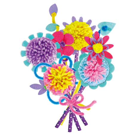 Couture créative - bouquet de fleurs pom pom Multicolor 2 - vertbaudet enfant 