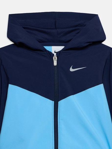 Ensemble 2 pièces gilet à capuche et bas Bleu foncé / ciel+Noir / gris foncé 4 - vertbaudet enfant 