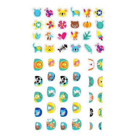 Autocollants pour ongles - animaux Multicolor 2 - vertbaudet enfant 