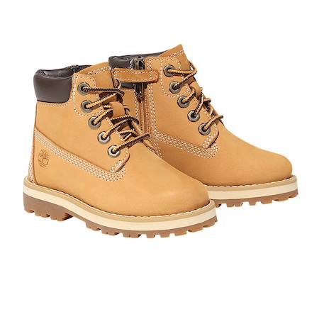 Bottines garçon en cuir Jaune foncé 4 - vertbaudet enfant 