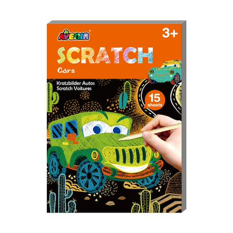 Art book à gratter mini a6 - voitures 15p Multicolor 1 - vertbaudet enfant 