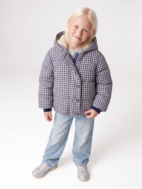 Doudoune à capuche fille bleu+marine 4 - vertbaudet enfant 